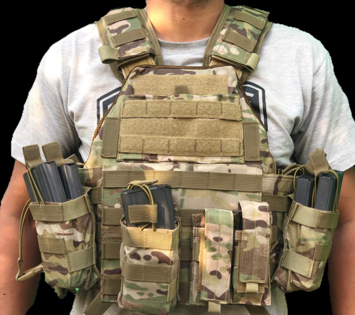 WO Military Tactical Vest Plate Carrier – Molle Style Vest With Pockets ...