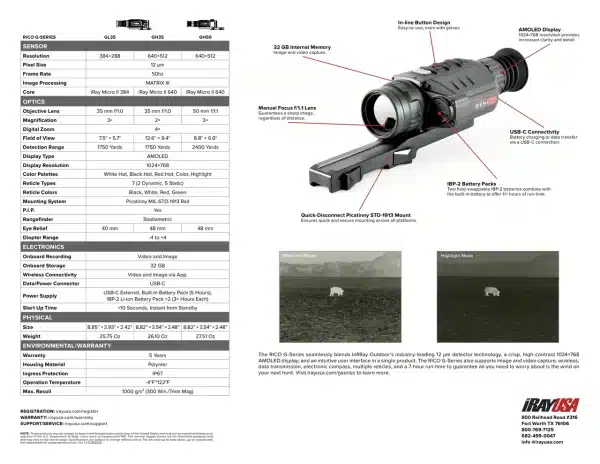 iRay RICO G 384 3x 35mm Thermal Rifle Scope 4