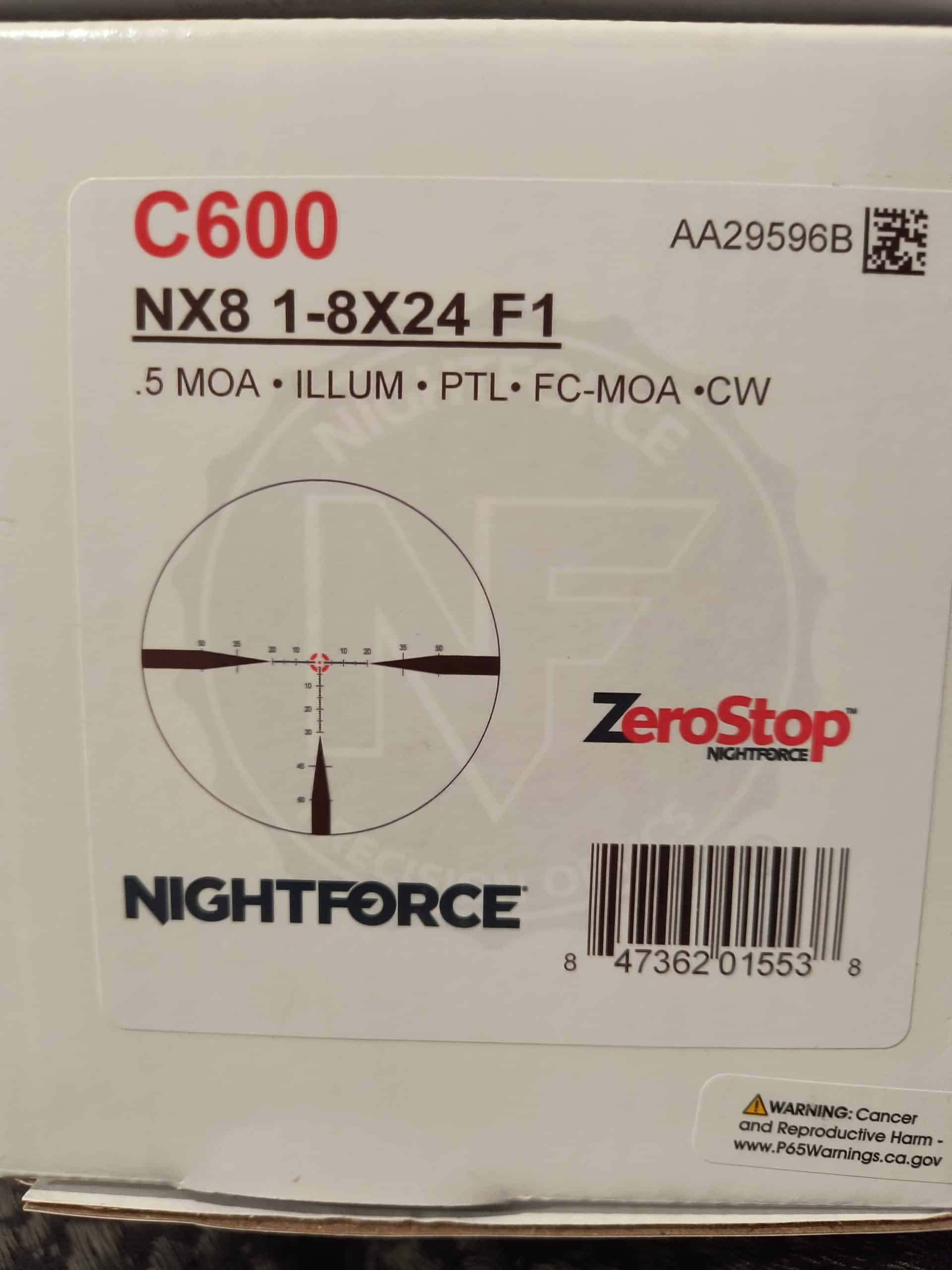 Night Force NX8 – 1-8x24mm F1 (Custom Bronze Paint)