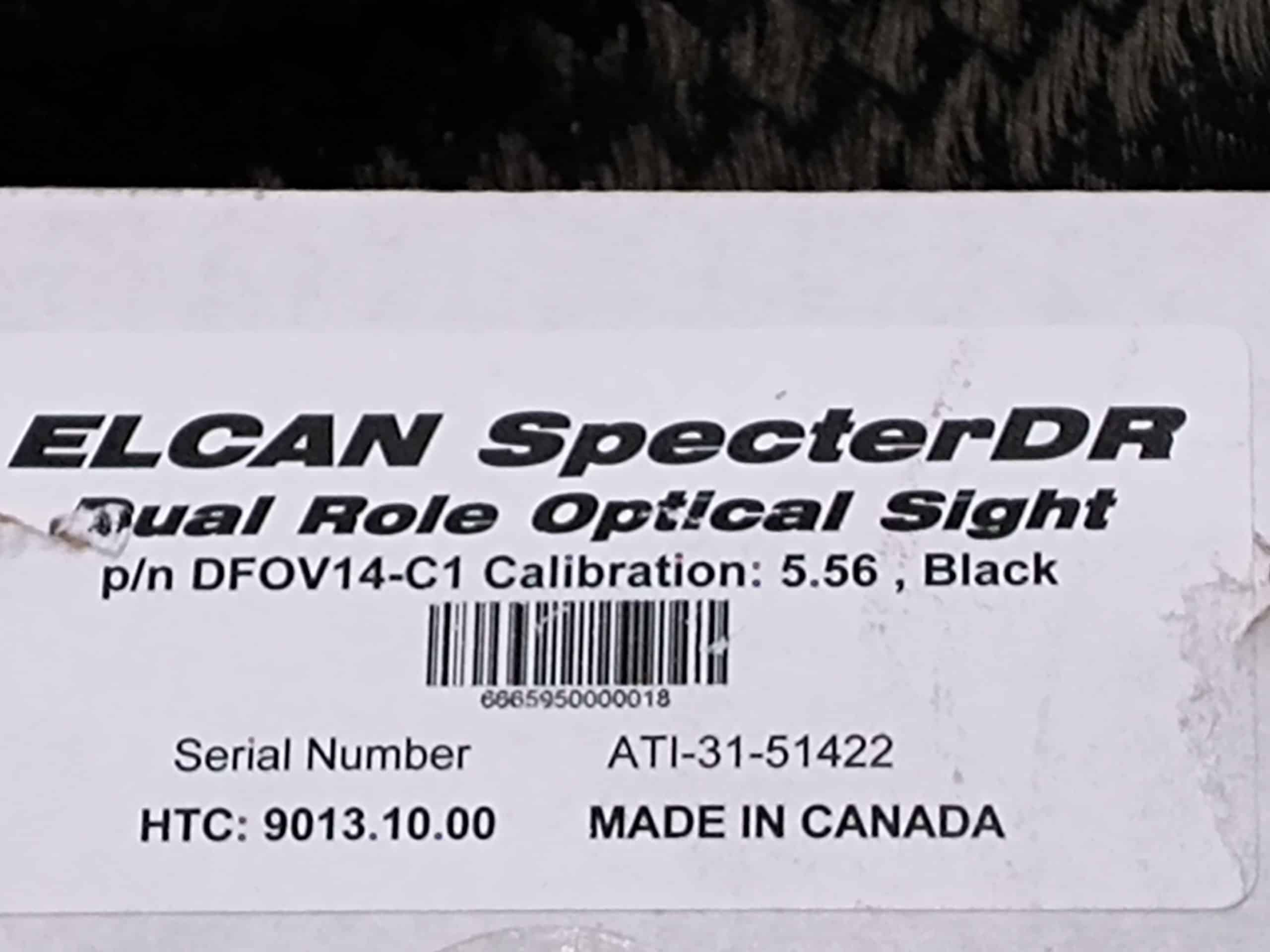 Elcan SpecterDR 1-4x Scope With SRO And Mount
