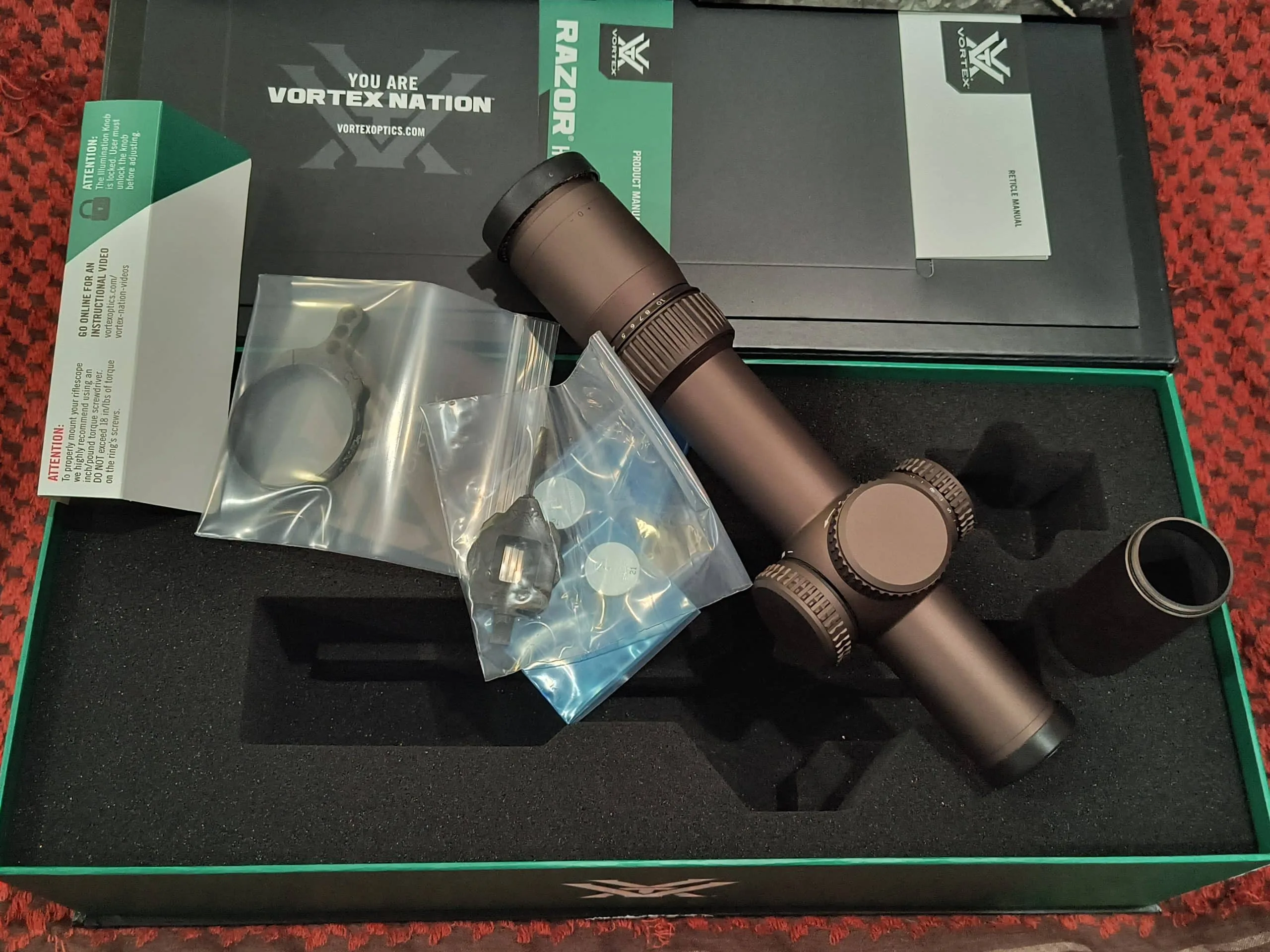 Vortex RAZOR HD GEN III 1-10X24 FFP EBR-9 (MOA) Reticle | 34mm Tube