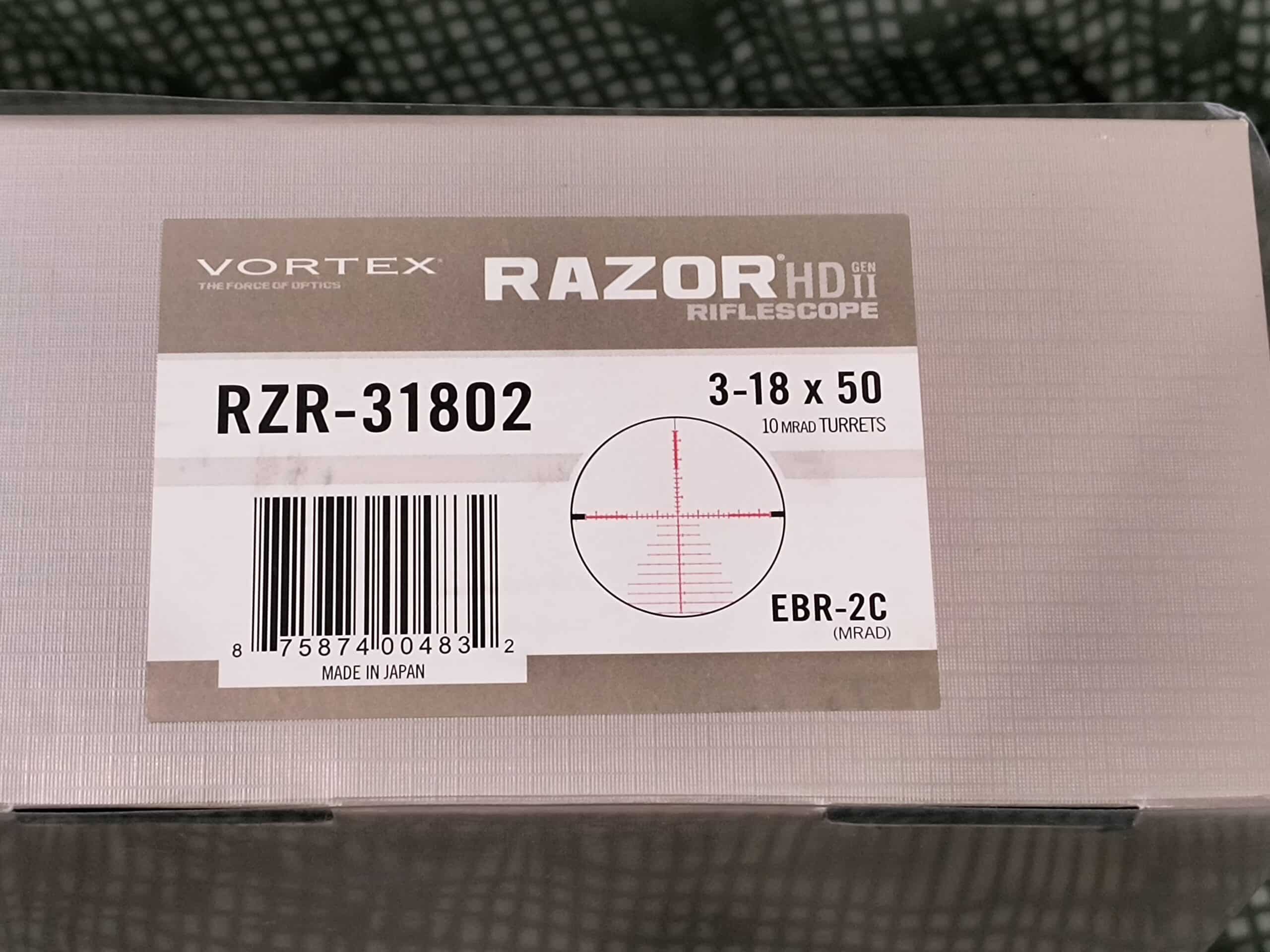 【未開封】RUSH Sector1, Sector2, Sector3 セット Vortex Razor® HD Gen II 3-18x50 FFP EBR-2C (MOA) Reticle | 34mm